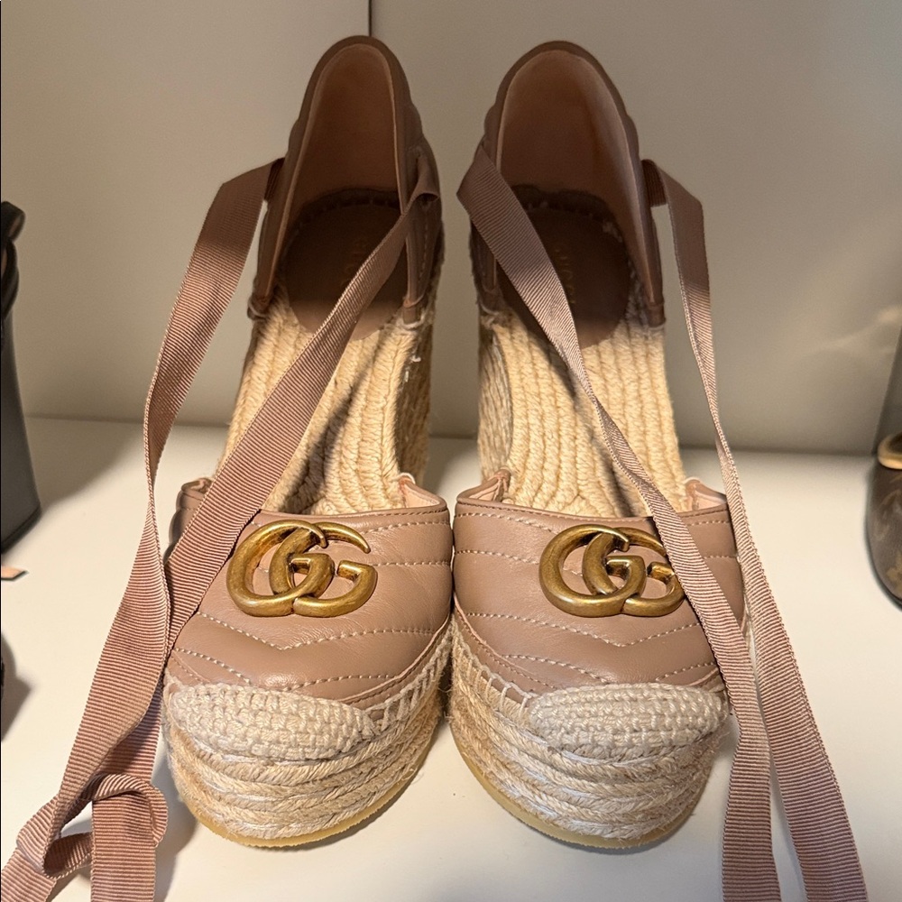 Gucci Women's Tan Espadrille Sandals